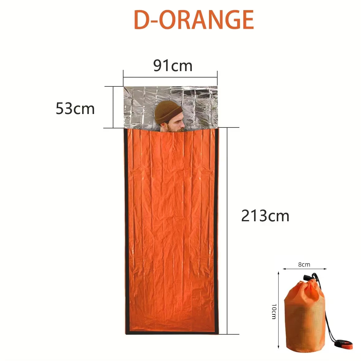 Emergency Sleeping Bag Survival Bag | Portable Blanket Survival Gear Emergency Bivy Sack Bivvy Thermal Sleeping Bag Camping