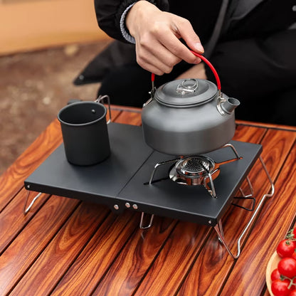 Outdoor Camping Camping Folding Table Spider Stove Accessories Portable Table Aluminum Alloy Camping Barbecue Table Parrilla