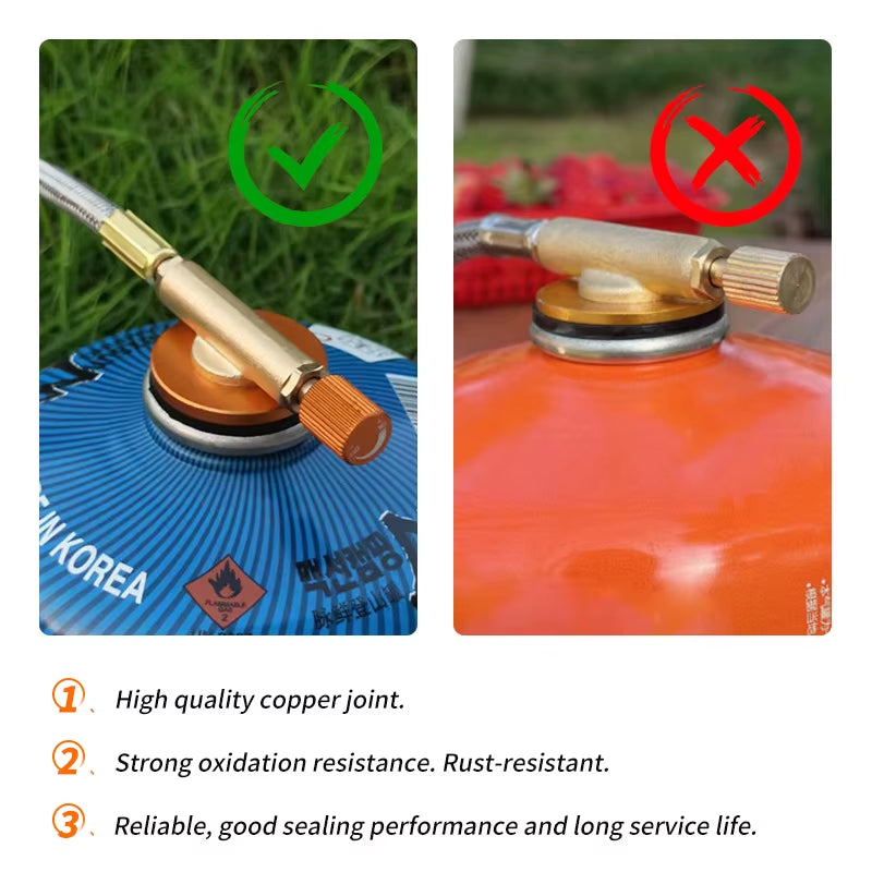 3 Heads Gas Stove Tourist Camping Burners Folding Backpacking Furnace 5800W Outdoor Hiking Picnic BBQ Cooking Equipment