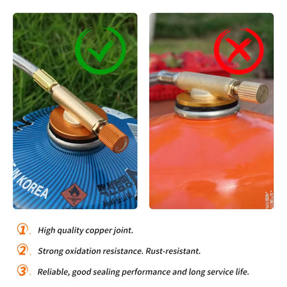 3 Heads Gas Stove Tourist Camping Burners Folding Backpacking Furnace 5800W Outdoor Hiking Picnic BBQ Cooking Equipment