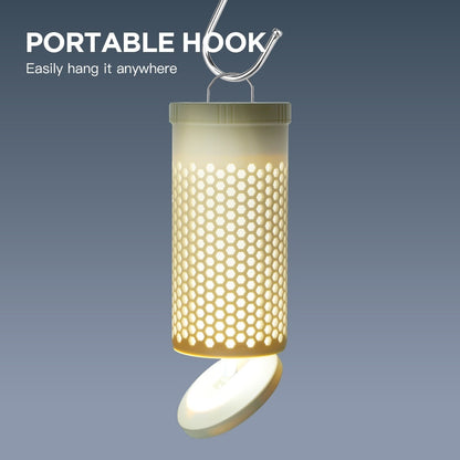 Camping Light, 3000Mah Rechargeable Camping Lantern, Honeycomb Design Adjustable Camping LED Lantern, Warm & White Light Color with 180° Rotating Camping Light for Camping Tent Picnic Glamping