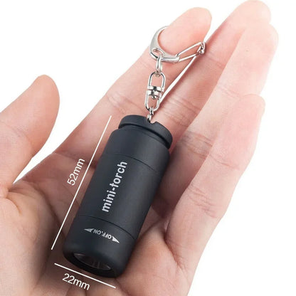 Mini Keychain Pocket Torch USB Rechargeable LED Light Stonego Flashlight Lamp Waterproof Keychain Light