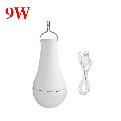 Solar Lights Waterproof USB Charged Hanging Emergency Sunlights Powered Lamps Outdoor Indoor House LED Solar Lamp Bulb Lights