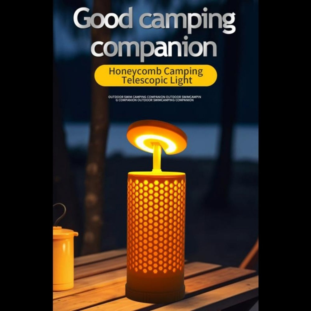 Camping Light, 3000Mah Rechargeable Camping Lantern, Honeycomb Design Adjustable Camping LED Lantern, Warm & White Light Color with 180° Rotating Camping Light for Camping Tent Picnic Glamping