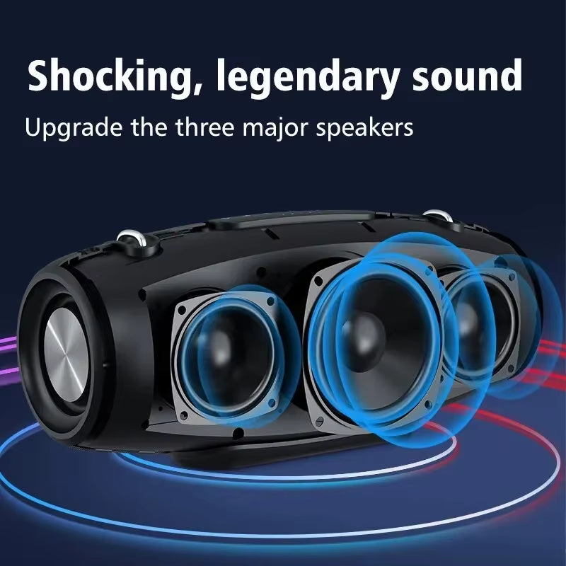 -S67 60W Portable Bluetooth Speaker Outdoor Party Speaker Big Loud Speaker Excellent Bass Performace 3D Speaker