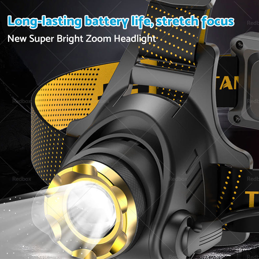 USB-Rechargeable LED Headlamp 12,000,000lm