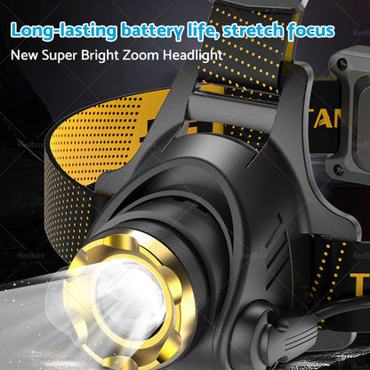 USB-Rechargeable LED Headlamp 12,000,000lm