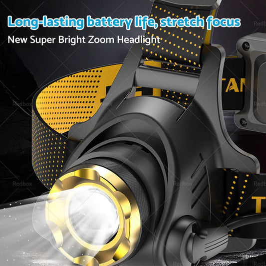 USB-Rechargeable LED Headlamp 12,000,000lm
