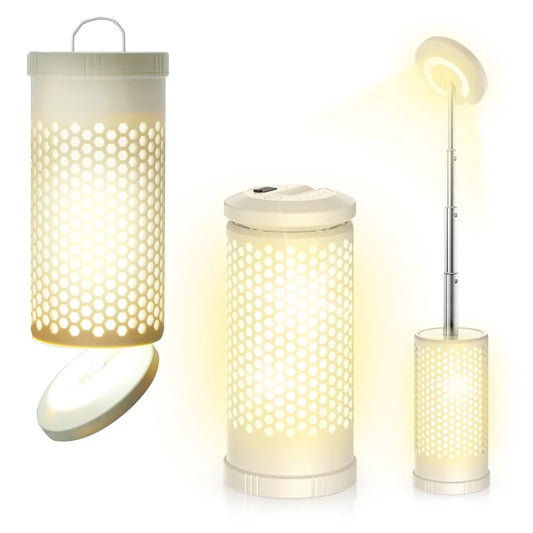 Camping Light, 3000Mah Rechargeable Camping Lantern, Honeycomb Design Adjustable Camping LED Lantern, Warm & White Light Color with 180° Rotating Camping Light for Camping Tent Picnic Glamping