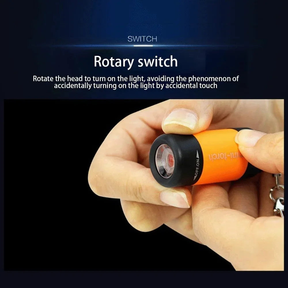 Mini Keychain Pocket Torch USB Rechargeable LED Light Stonego Flashlight Lamp Waterproof Keychain Light