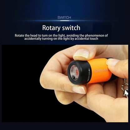 Mini Keychain Pocket Torch USB Rechargeable LED Light Stonego Flashlight Lamp Waterproof Keychain Light