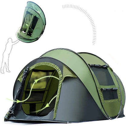 No Need to Set up Fast Opening Camping Tents for Throwing Tents, Fully Automatic 3-4 Person Outdoor Camping Tents