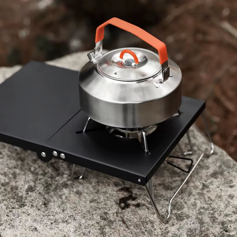 Outdoor Camping Camping Folding Table Spider Stove Accessories Portable Table Aluminum Alloy Camping Barbecue Table Parrilla