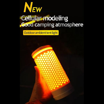 Camping Light, 3000Mah Rechargeable Camping Lantern, Honeycomb Design Adjustable Camping LED Lantern, Warm & White Light Color with 180° Rotating Camping Light for Camping Tent Picnic Glamping