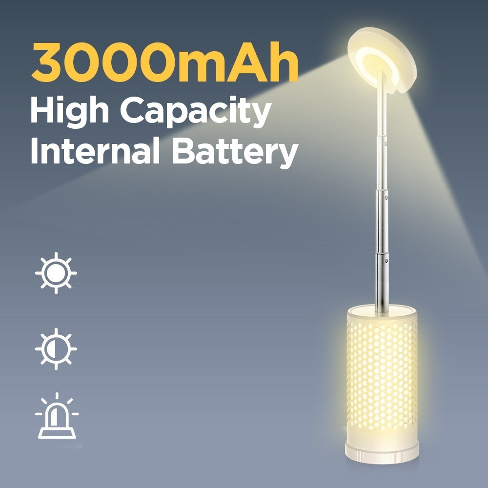 Camping Light, 3000Mah Rechargeable Camping Lantern, Honeycomb Design Adjustable Camping LED Lantern, Warm & White Light Color with 180° Rotating Camping Light for Camping Tent Picnic Glamping