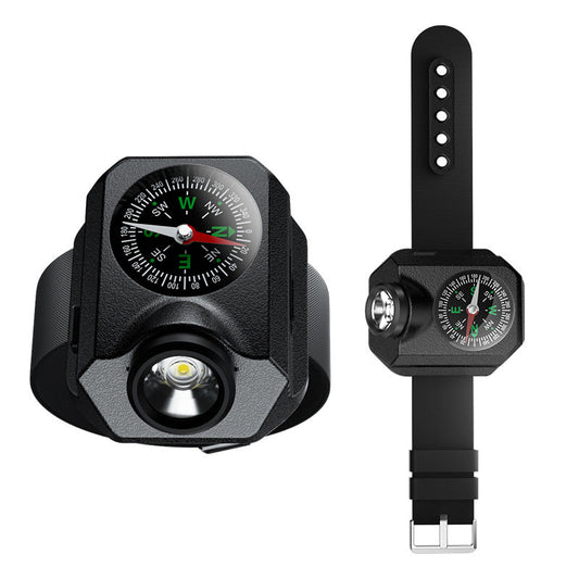 survival watch with compass and torch