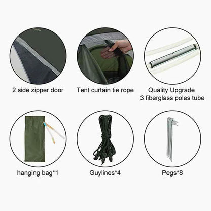 No Need to Set up Fast Opening Camping Tents for Throwing Tents, Fully Automatic 3-4 Person Outdoor Camping Tents