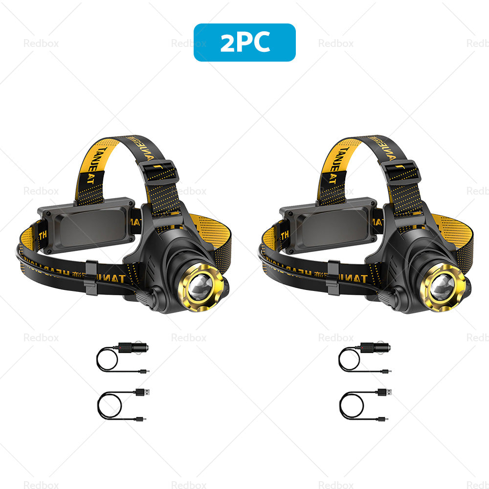 USB-Rechargeable LED Headlamp 12,000,000lm