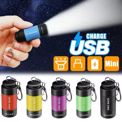 Mini Keychain Pocket Torch USB Rechargeable LED Light Stonego Flashlight Lamp Waterproof Keychain Light