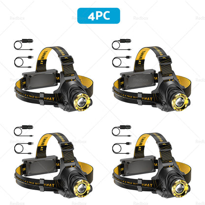 USB-Rechargeable LED Headlamp 12,000,000lm
